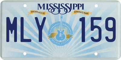 MS license plate MLY159