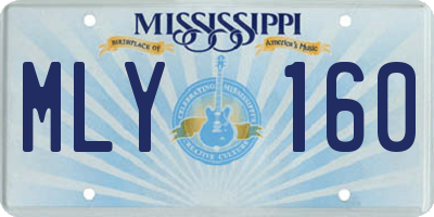 MS license plate MLY160