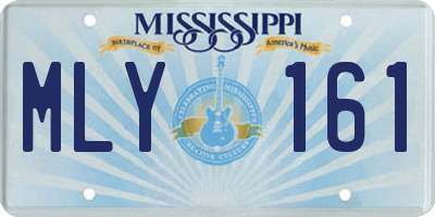 MS license plate MLY161