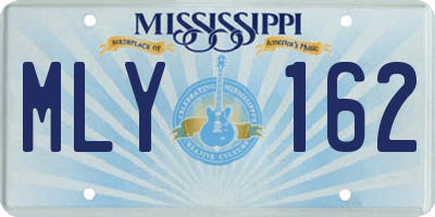 MS license plate MLY162