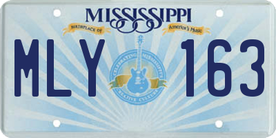 MS license plate MLY163