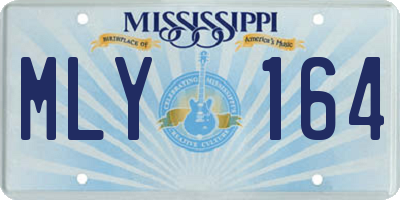 MS license plate MLY164