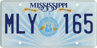 MS license plate MLY165