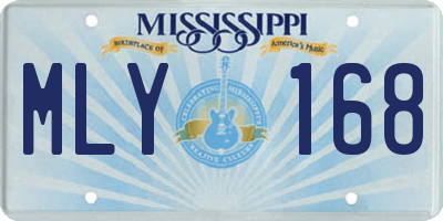 MS license plate MLY168