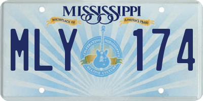 MS license plate MLY174