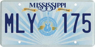 MS license plate MLY175
