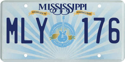MS license plate MLY176