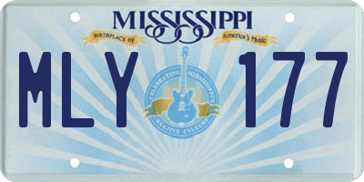 MS license plate MLY177