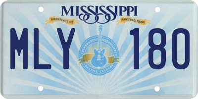MS license plate MLY180
