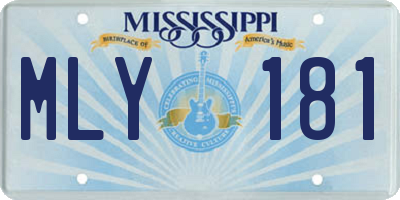 MS license plate MLY181