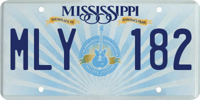 MS license plate MLY182