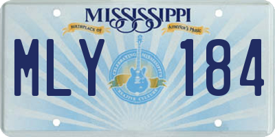 MS license plate MLY184
