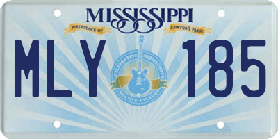 MS license plate MLY185