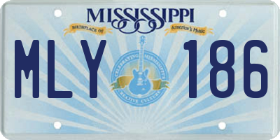 MS license plate MLY186