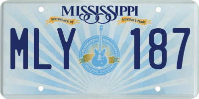 MS license plate MLY187