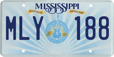 MS license plate MLY188