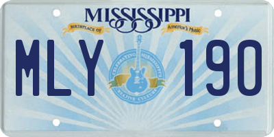 MS license plate MLY190