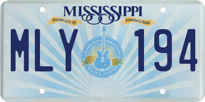 MS license plate MLY194