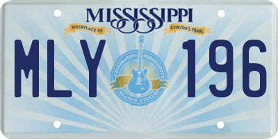 MS license plate MLY196