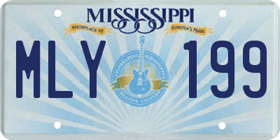 MS license plate MLY199