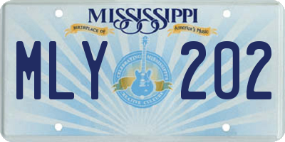 MS license plate MLY202