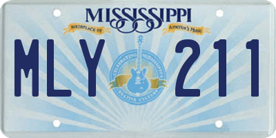 MS license plate MLY211