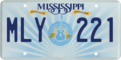 MS license plate MLY221