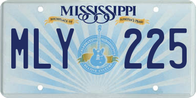 MS license plate MLY225