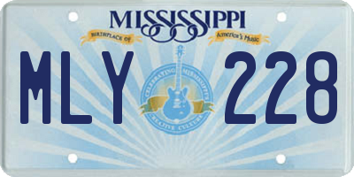 MS license plate MLY228