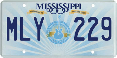 MS license plate MLY229