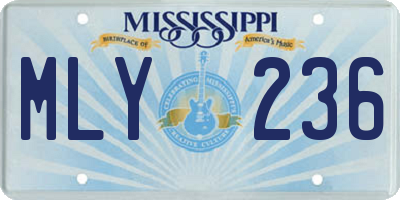 MS license plate MLY236