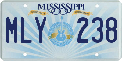 MS license plate MLY238