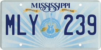 MS license plate MLY239
