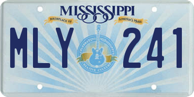 MS license plate MLY241