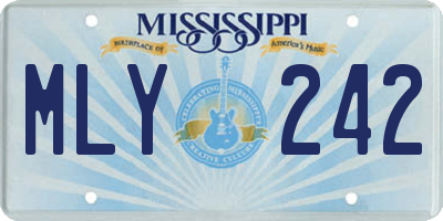 MS license plate MLY242