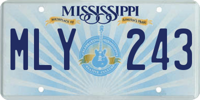 MS license plate MLY243