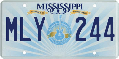 MS license plate MLY244
