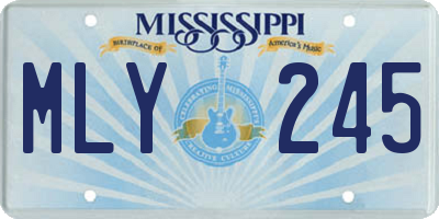 MS license plate MLY245