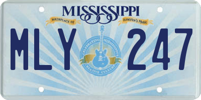 MS license plate MLY247