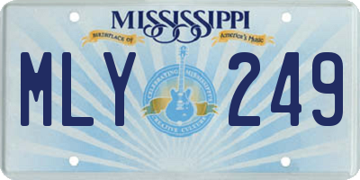 MS license plate MLY249