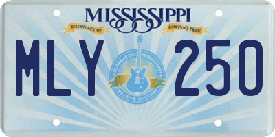 MS license plate MLY250