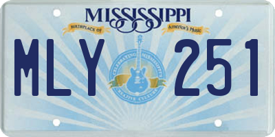 MS license plate MLY251