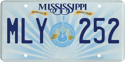 MS license plate MLY252
