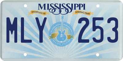 MS license plate MLY253