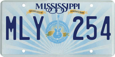 MS license plate MLY254