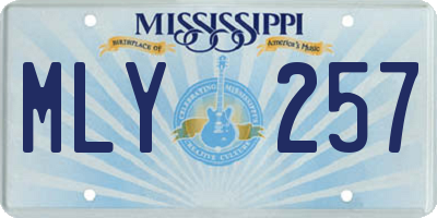 MS license plate MLY257