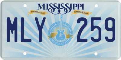 MS license plate MLY259
