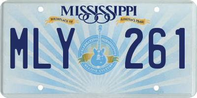 MS license plate MLY261