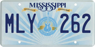 MS license plate MLY262