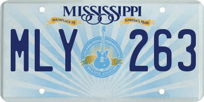 MS license plate MLY263
